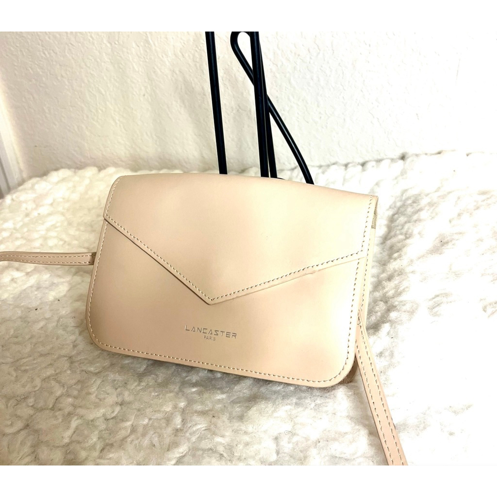 Lancaster Paris Envelope Crossbody Clutch with removable strap Beige color - Picture 2 of 7